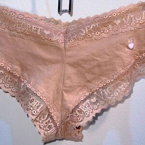 Victoria’s Secret lace trim cotton cheeky panty